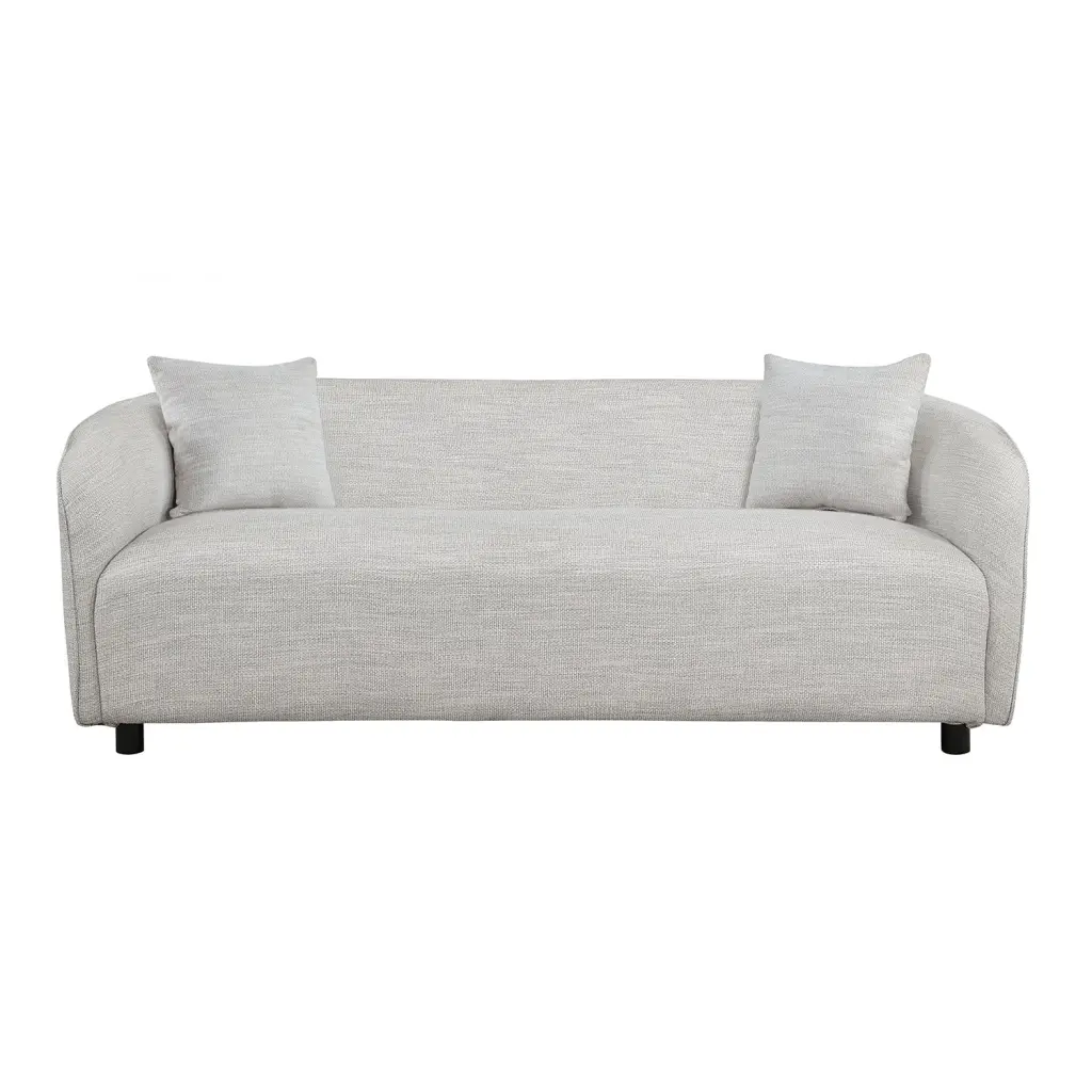3 Seater Sofa Comfy Boucle Couch Grey Material Living Room justone interior