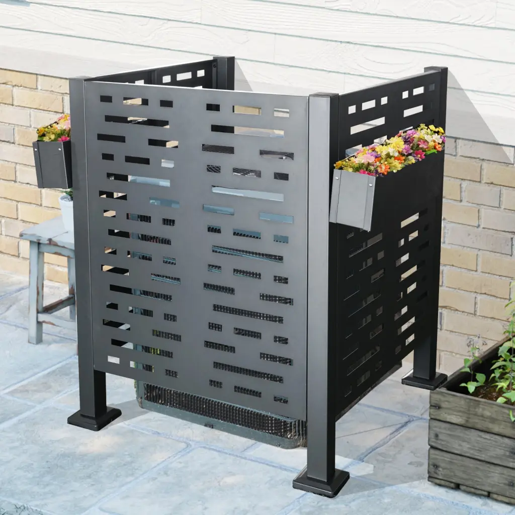 3Ft x 3Ft Air Conditioner Fence Outdoor Units Metal Privacy Fence Cover Durable Design w-540 wwc