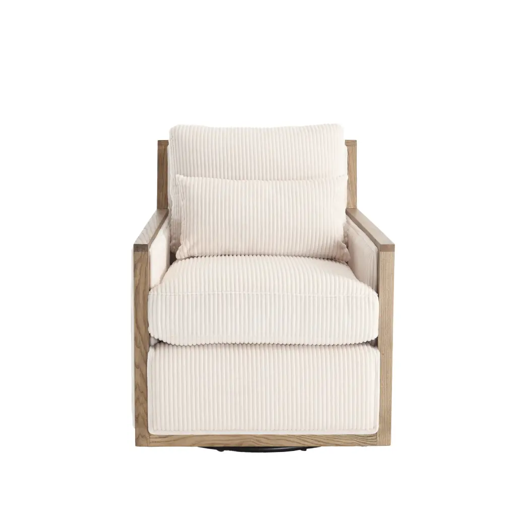 Coolmore Corduroy Swivel Barrel Chair Comfy Accent Sofa Chair Living Room Lounge coolmore w-395