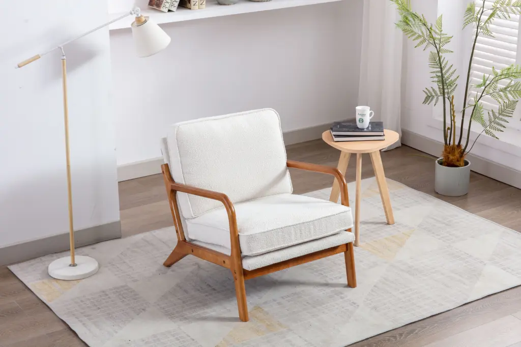 Coolmore Mid Century Modern Accent Chair Comfy Material Living Room Chair coolmore w-395