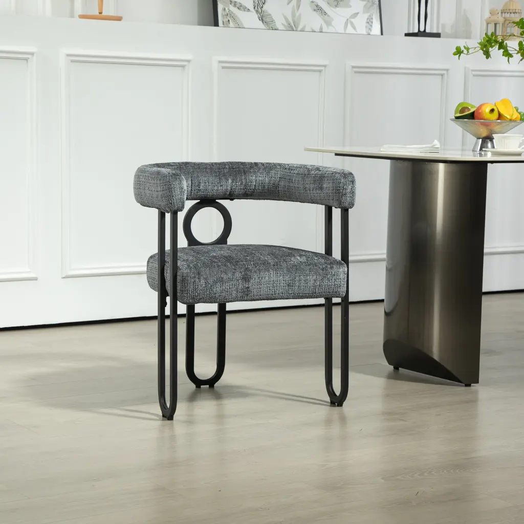 Coolmore Contemporary Crafted Chenille Fabric Upholstered Accent Dining Chair house hold-w1588