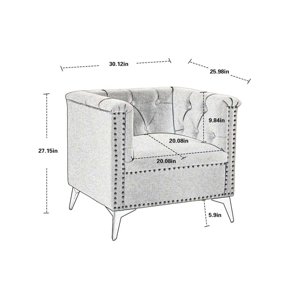 Accent Chair Single Sofa Arm Chair Line Design Living Room jiada furniture