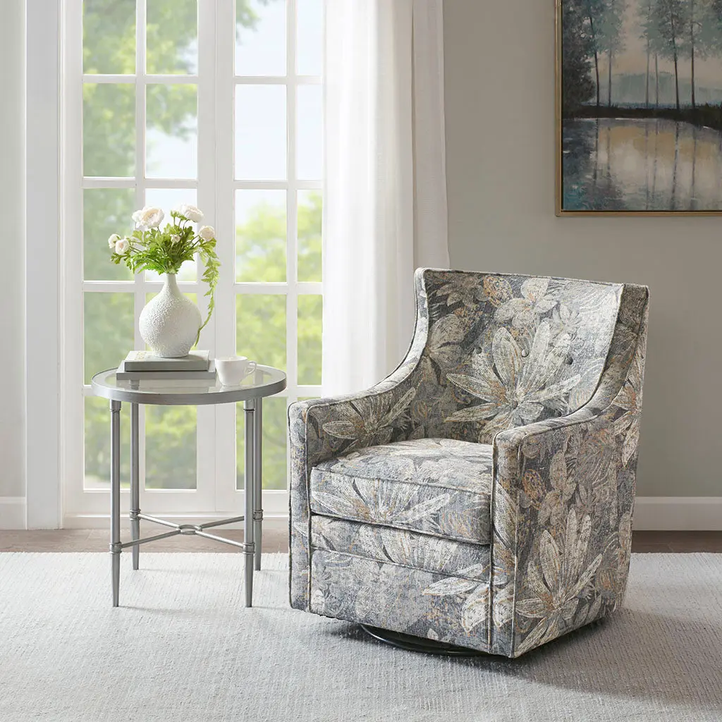 Alana Swivel Glider Chair Multicolor Solid Wood jla