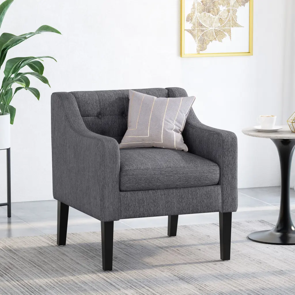Accent Chair Charcoal Upholstered Modern Lounge Chair nh-cloudhouse
