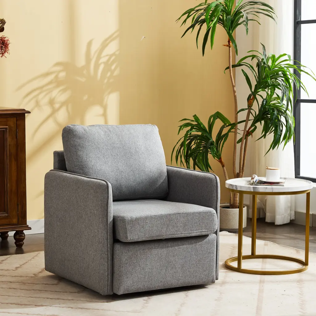 Swivel Accent Chair Storage Modern Armchair Living Room rnb