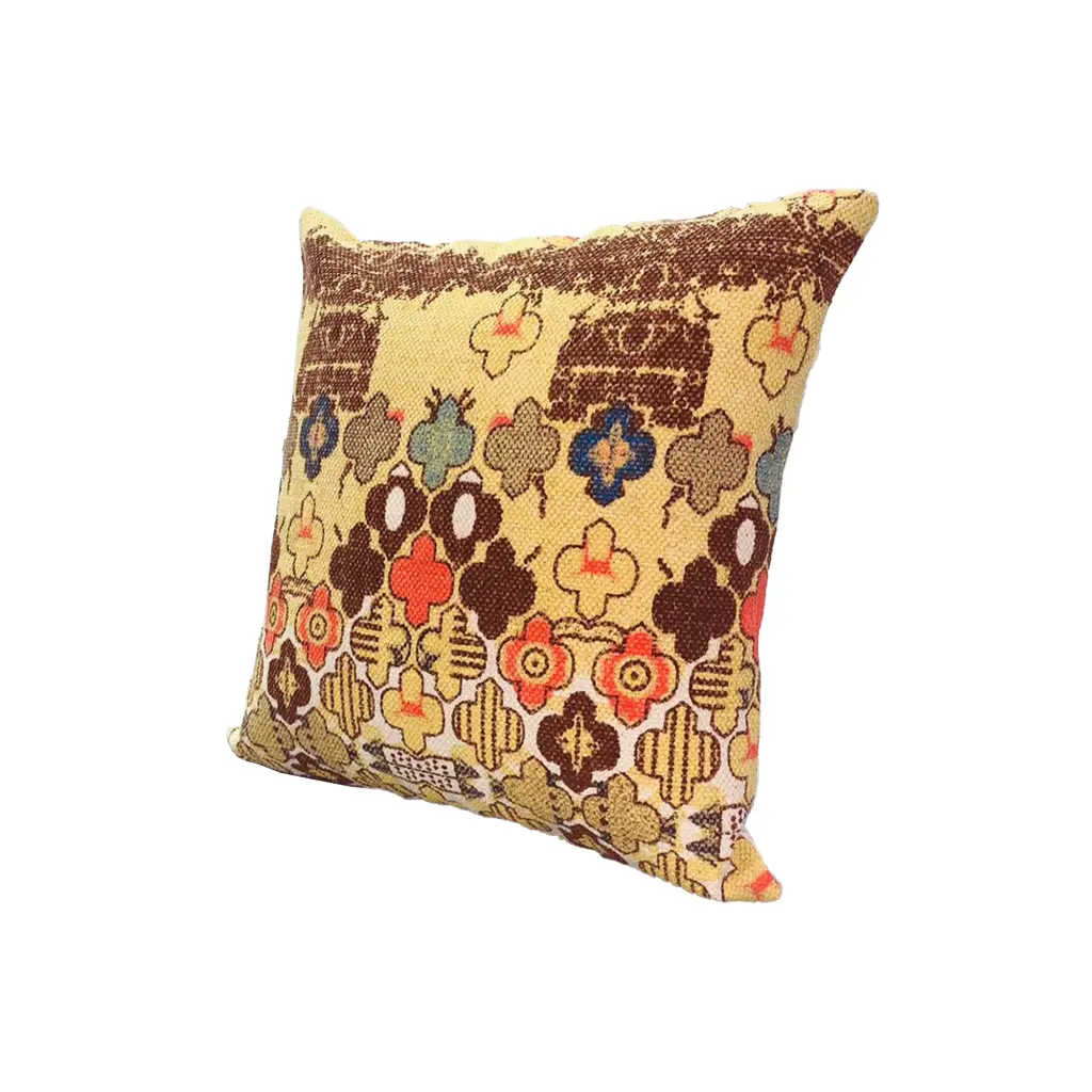 18 x 18 Inch Square Accent Pillow Unique Quatrefoil Design Polyester Fabric royal hampton