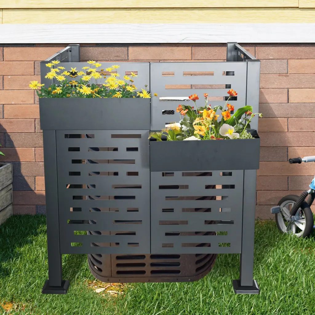 3.5x3.5 Ft Air Conditioner Fence Outdoor Units Metal Privacy Screen w-540 wwc