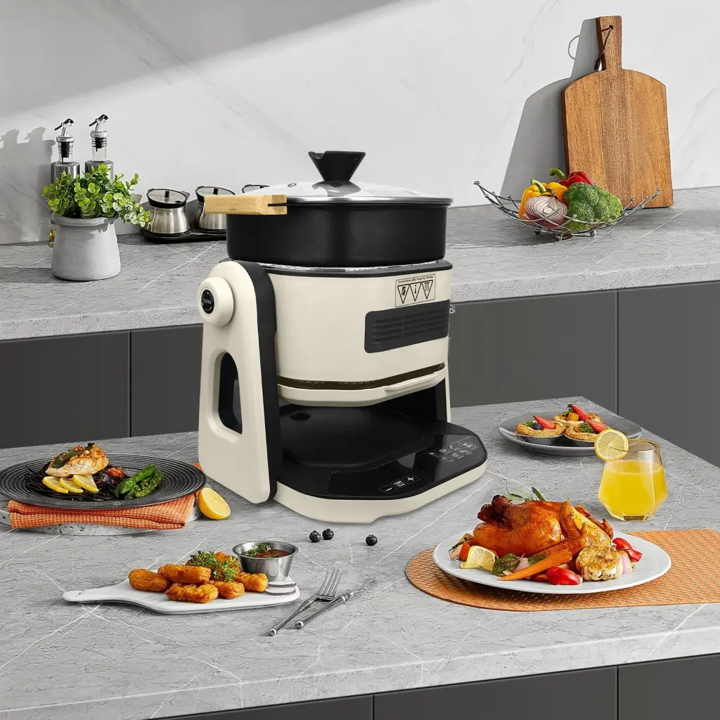 Air Fryer Large 5 Quart Capacity Air Fry Roast Broil Bake Reheat Kitchen Appliance t3173
