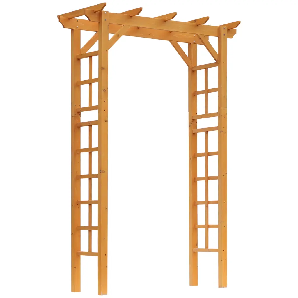 Outsunny 85 Inch Timberen Garden Arbor Wedding And Ceremony Outdoor Garden Arch aosom business