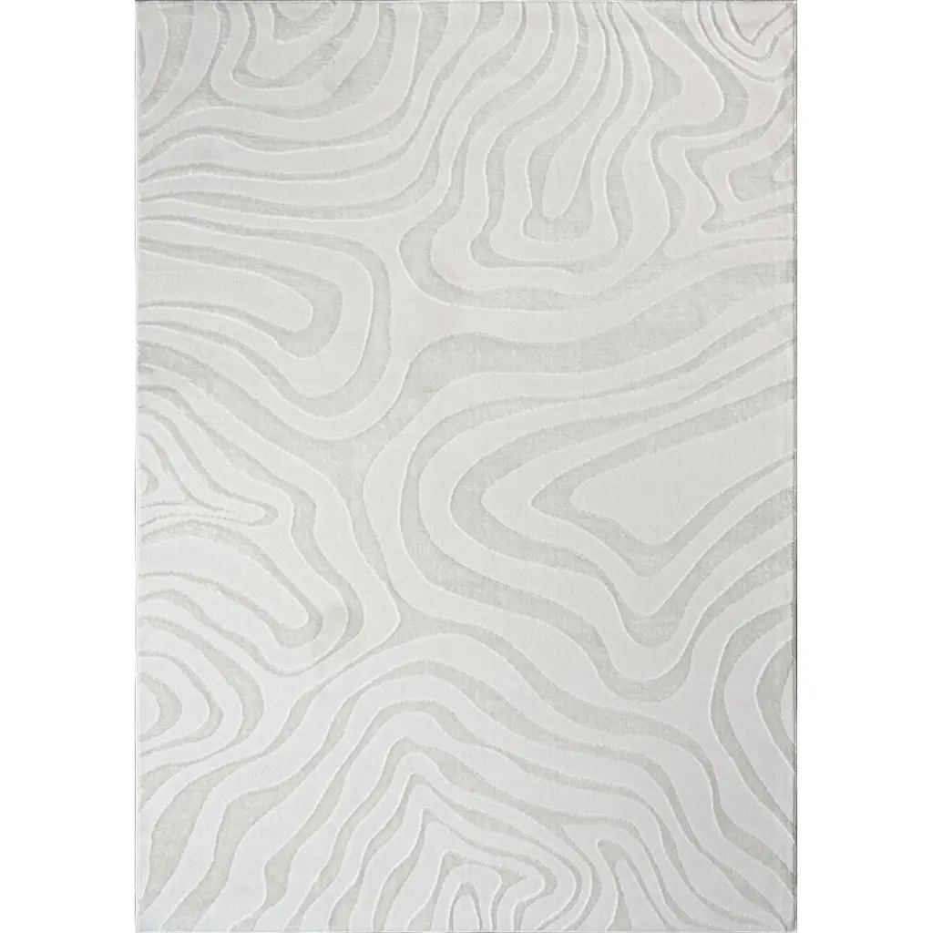 Ava Premium Area Rug Cream Abstract Design Polyester Soft Living Room Carpet furnings