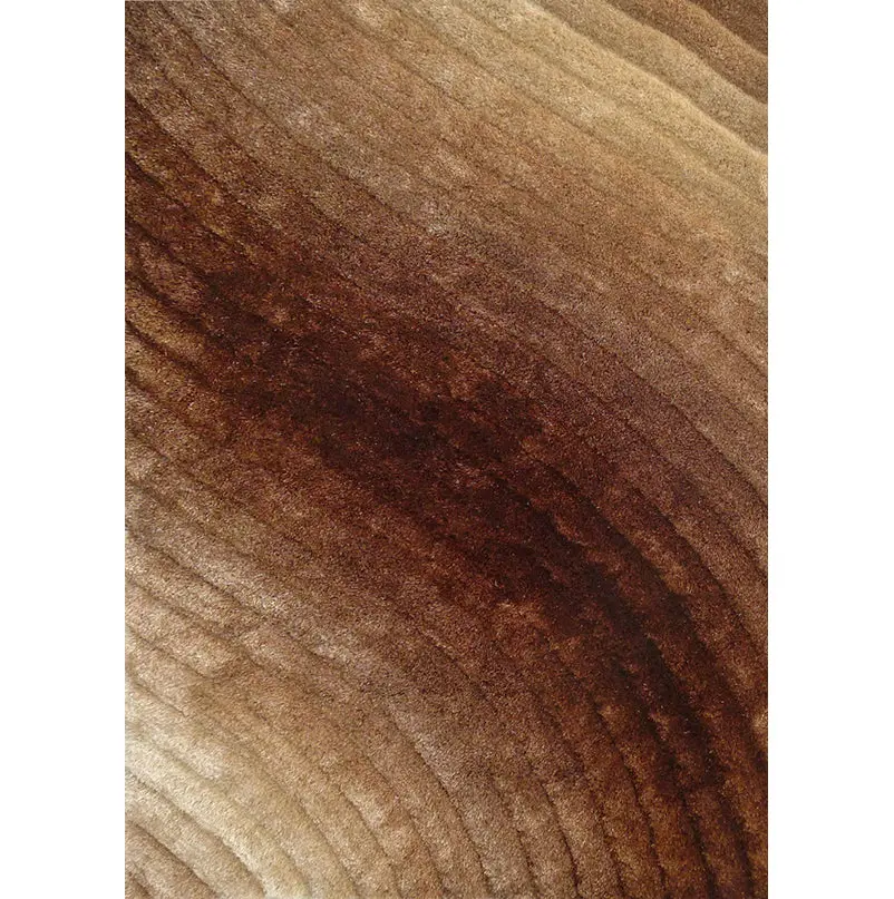 3D Shaggy Hand Tufted Brown Polyester Area Rug Soft Living Room Carpet furnings