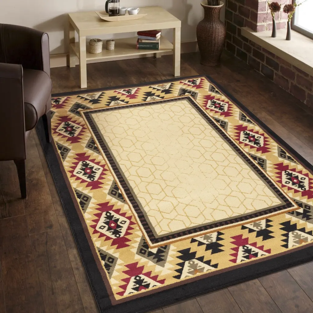 Tribes GC YLS4007 Cream 5 Ft. 3 . X 7 Ft. 3 . Southwest Area Rug icona home decor