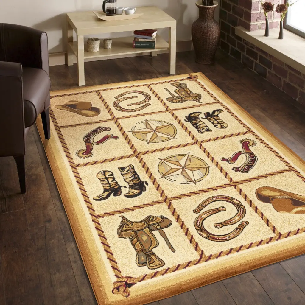Tribes GC YLS4010 Beige 5 Ft. 3 . X 7 Ft. 3 . Southwest Area Rug icona home decor