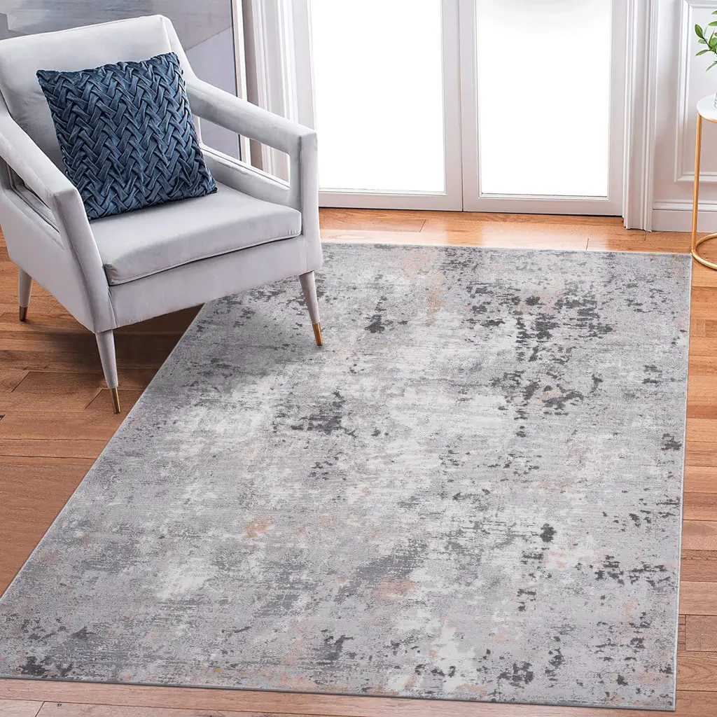 5x7 Grey Multi Abstract Non Shedding Area Rug Living Room Bedroom Dining naar rug