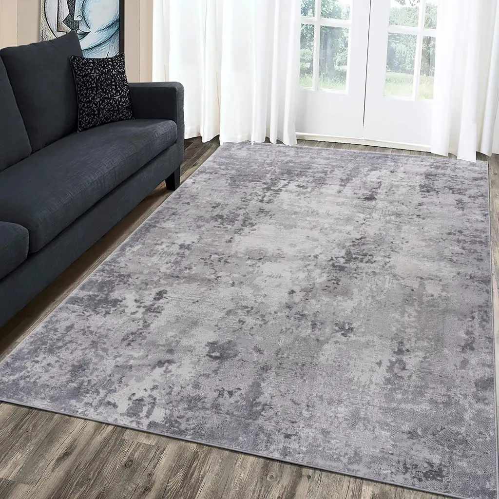 6X9 Light Grey Abstract Area Rug Non Shedding Living Room Bedroom Dining Home Decor naar rug