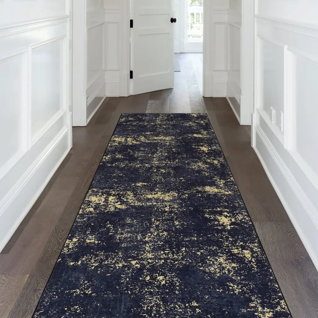 Washable Area Rugs Low Pile Non Slip Non Shedding Collapsible Rug naar rug