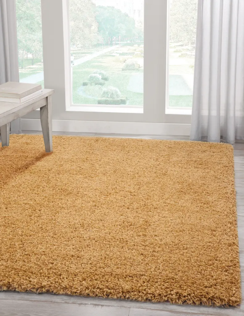 8X10 Yellow Shag Area Rug Soft Olefin Living Room Rug napa valley weavers