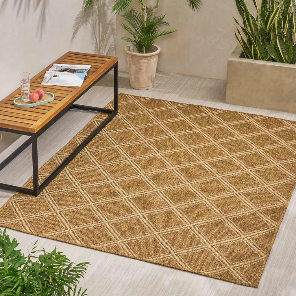 Natural Polypropylene Rug Living Room or Bedroom nh-kisa