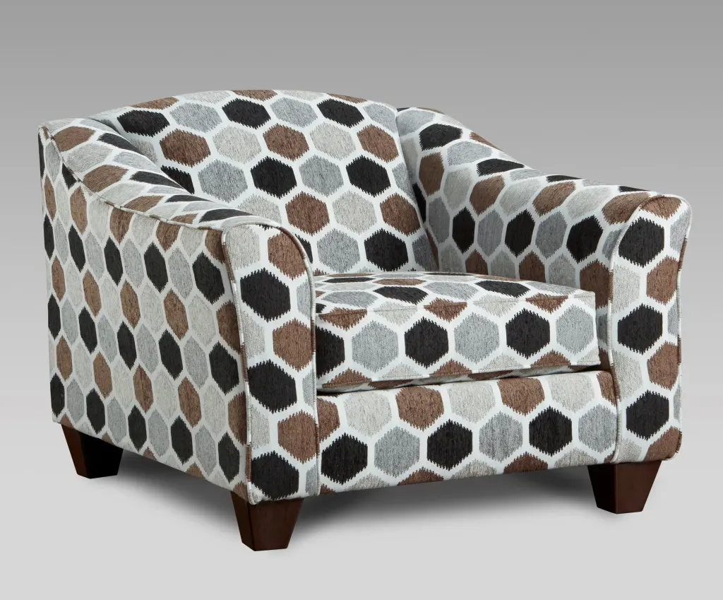 Camero Material Pillowback Arm Chair Multicolor Polyester hz