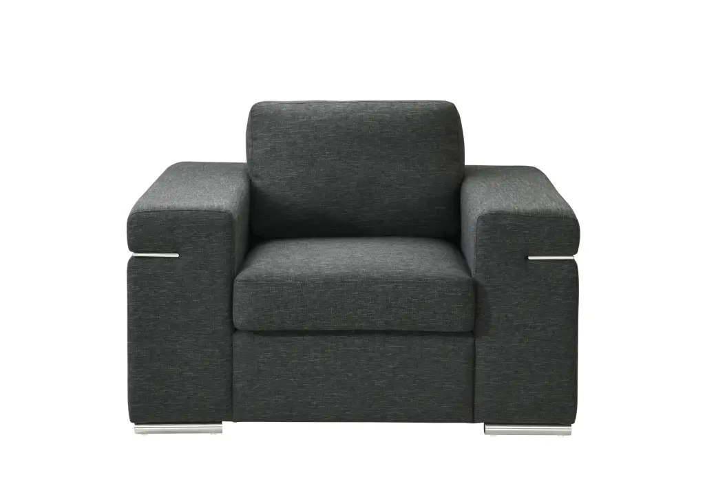 Gianna Black Linen Arm Chair Living Room or Bedroom lilola home