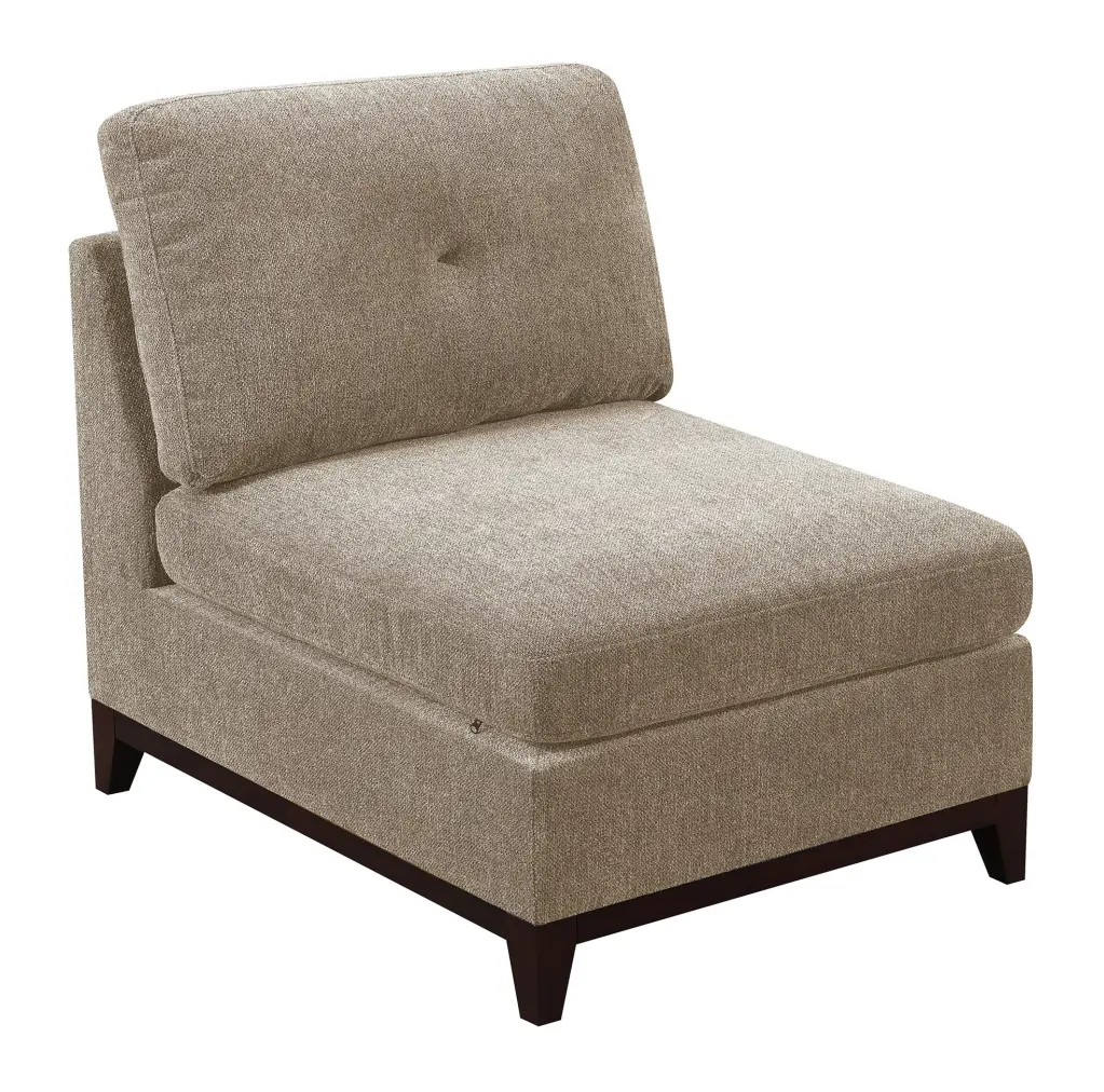 Modular Living Room Armless Chair Camel Chenille Accent Chair kanepe