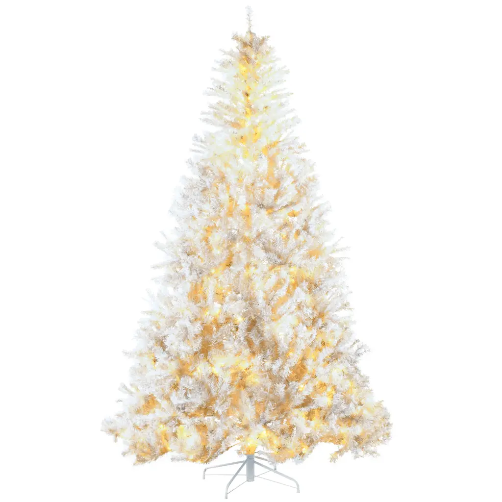 Homcom 7.5Ft Tall Pre-lit Artificial Christmas Tree Holiday Decor aosom business