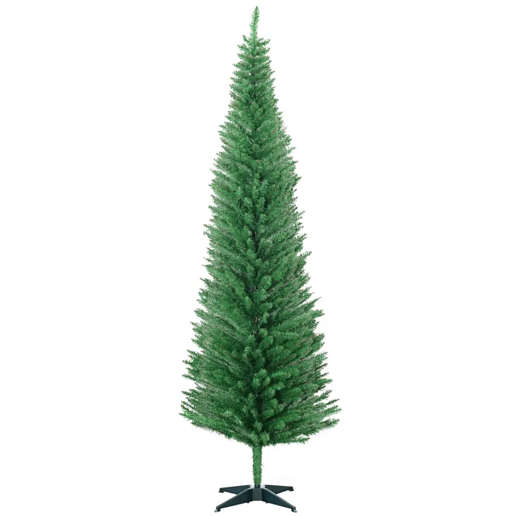 Homcom 7ft Artificial Pencil Christmas Tree Slim Xmas Tree 499 Tips aosom business