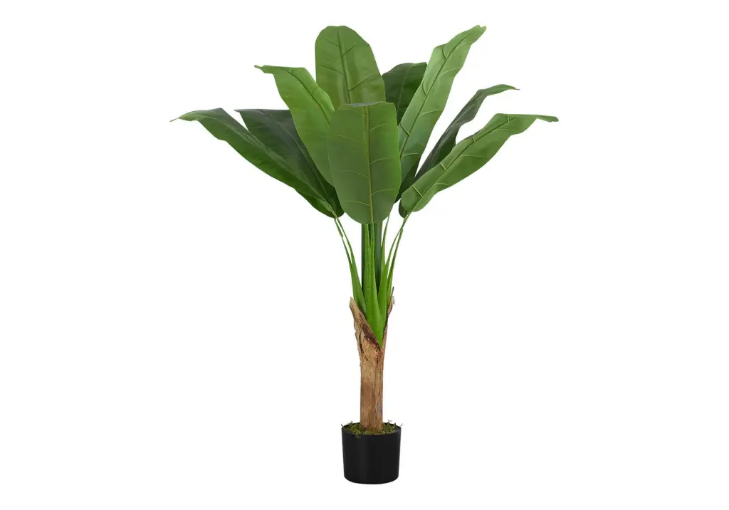 43 Inch Tall Artificial Banana Tree Indoor Faux Fake Floor Plant 8th street living