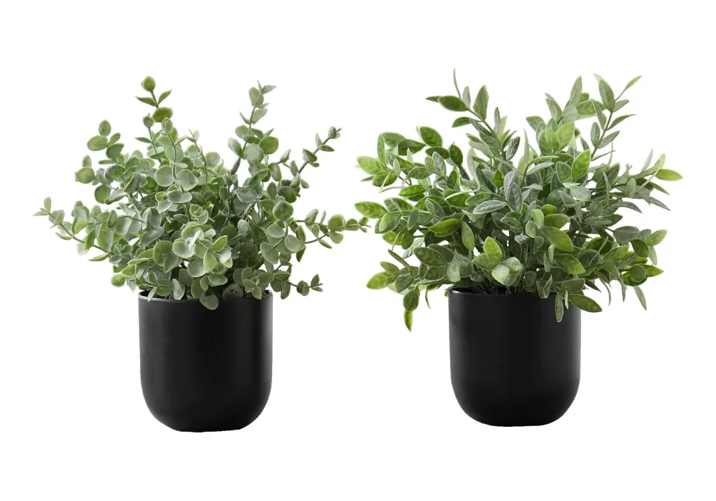 11 Inch Tall Artificial Eucalyptus Grass Plant Indoor Tabletop Décor 8th street living