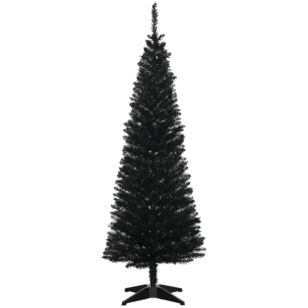 Homcom 5' Artificial Pencil Christmas Tree Slim Xmas Tree 294 Tips aosom business
