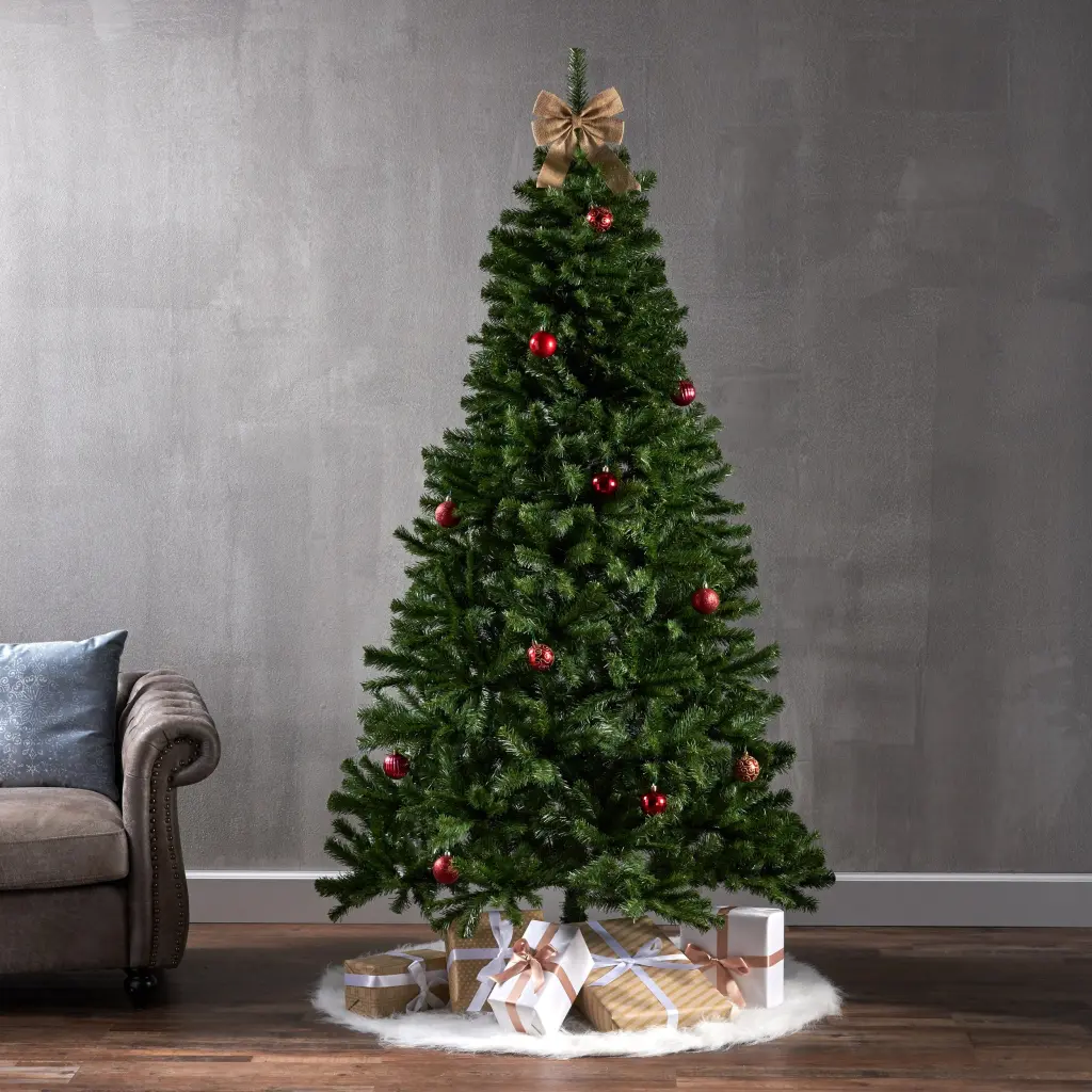 7 Foot Noble Hinged Artificial Christmas Tree 48 Inch Diameter PVC nh-bc furniturings