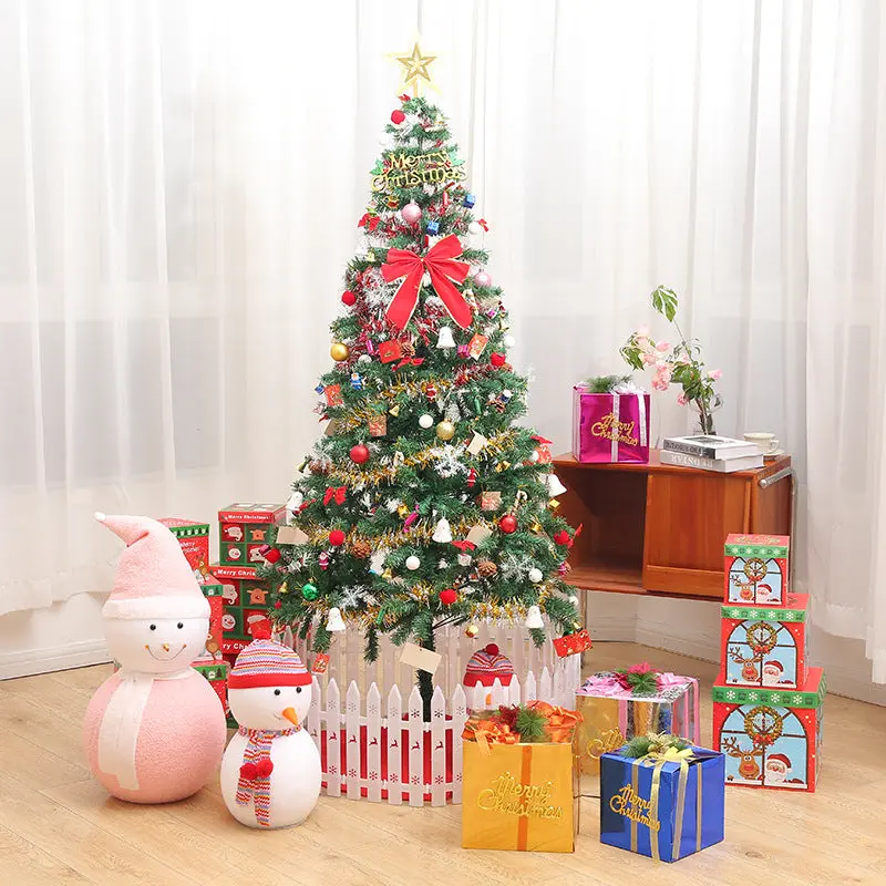 6Ft Artificial Christmas Tree LED Energy Saving Lights Pre-lit Holiday Decor qy