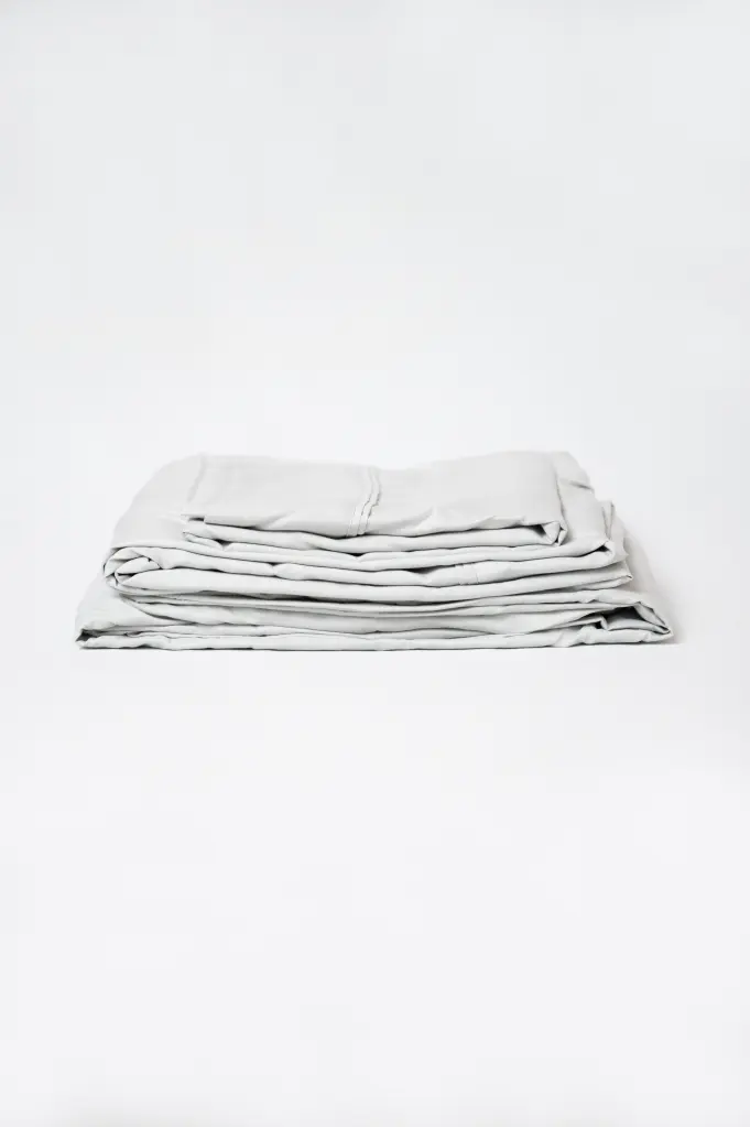 4 Piece Pewter Bamboo King Sheet Set Sensitive Skin Safe Bedding omne sleep