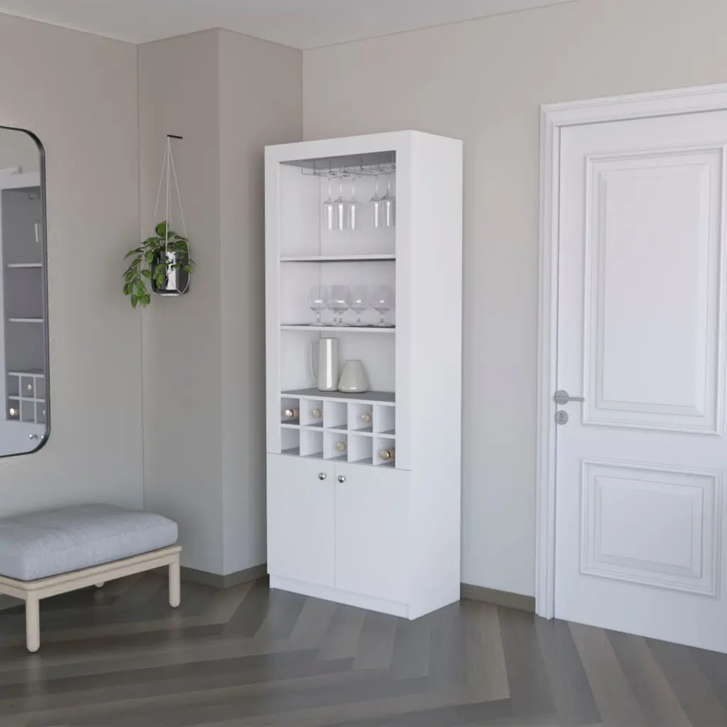 CR Bar Cabinet Wine Storage and Three Shelves Freestanding 5 or More fm furniture