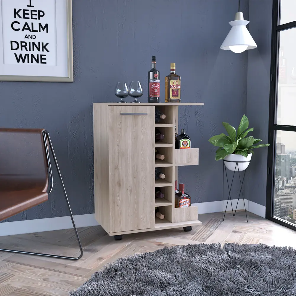 Bar Shopping Basket Four Casters Single Door Cabinet Two External Shelves Lightweight depot e-shop