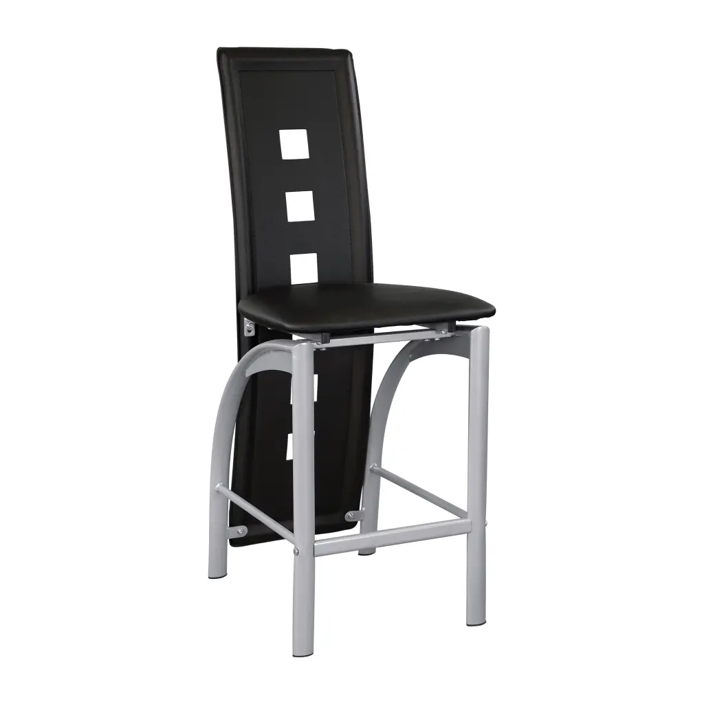 Set 2 Modern Counter Height Chairs Metallic Base And Hide Upholstery kanepe