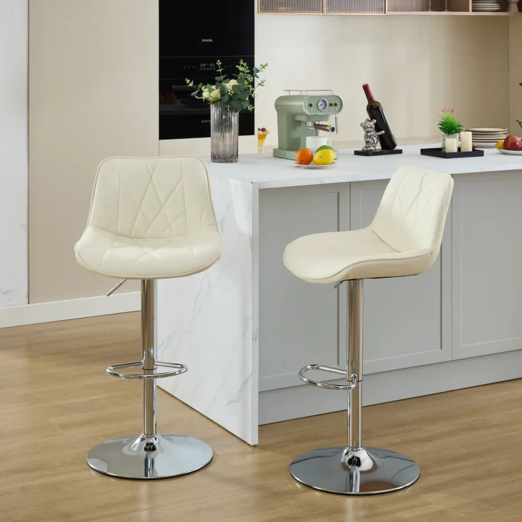 Counter Height Bar Stools Set Swivel and Footrest Kitchen Island a-a furniture