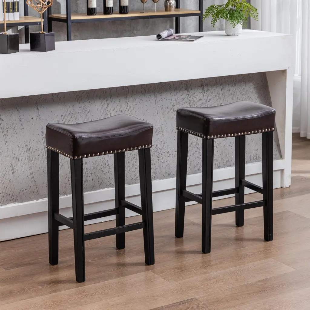 Counter Height 29 Inch Bar Stools Kitchen Backless Faux Leather a-a furniture