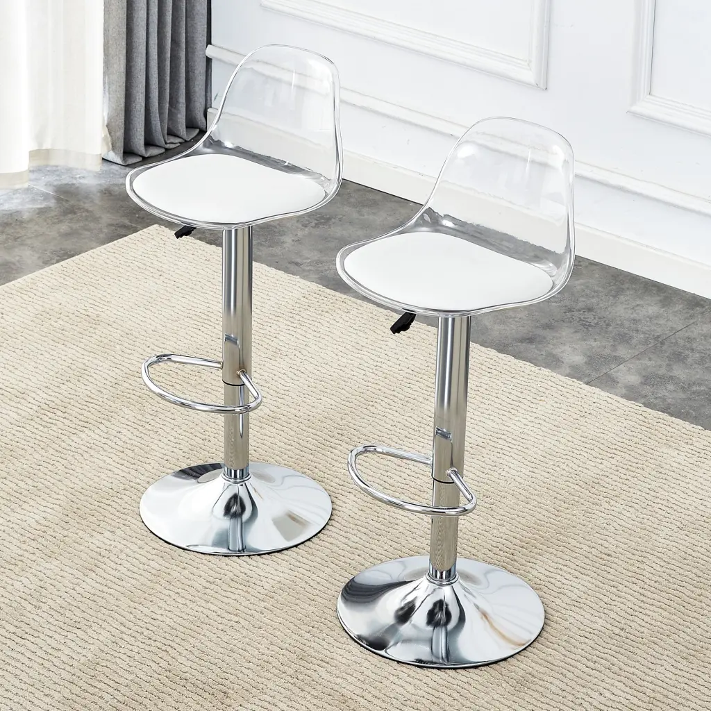 Modern Minimalist 360 Degree Rotating Adjustable Bar Chairs and Stools Set droom w-1151