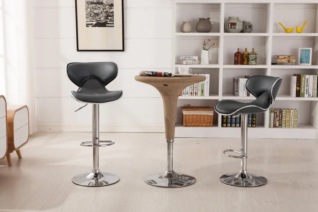 Masaccio Upholstery Airlift Customizable Swivel Barstool Chrome Base hz