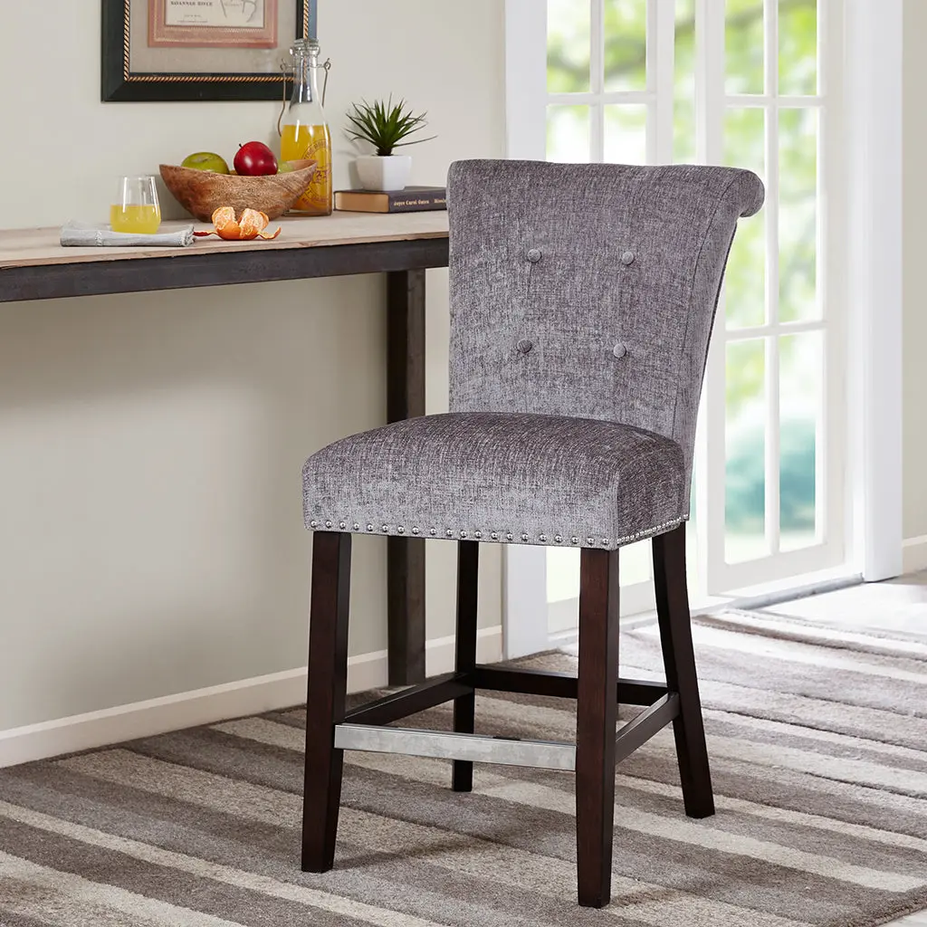 Colfax Counter Stool Grey Polyester Kitchen Bar Stool jla