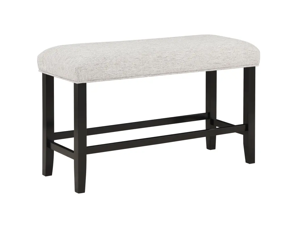 Contemporary Counter Height Bar Stool Black Finish and Gray Upholstery kanepe
