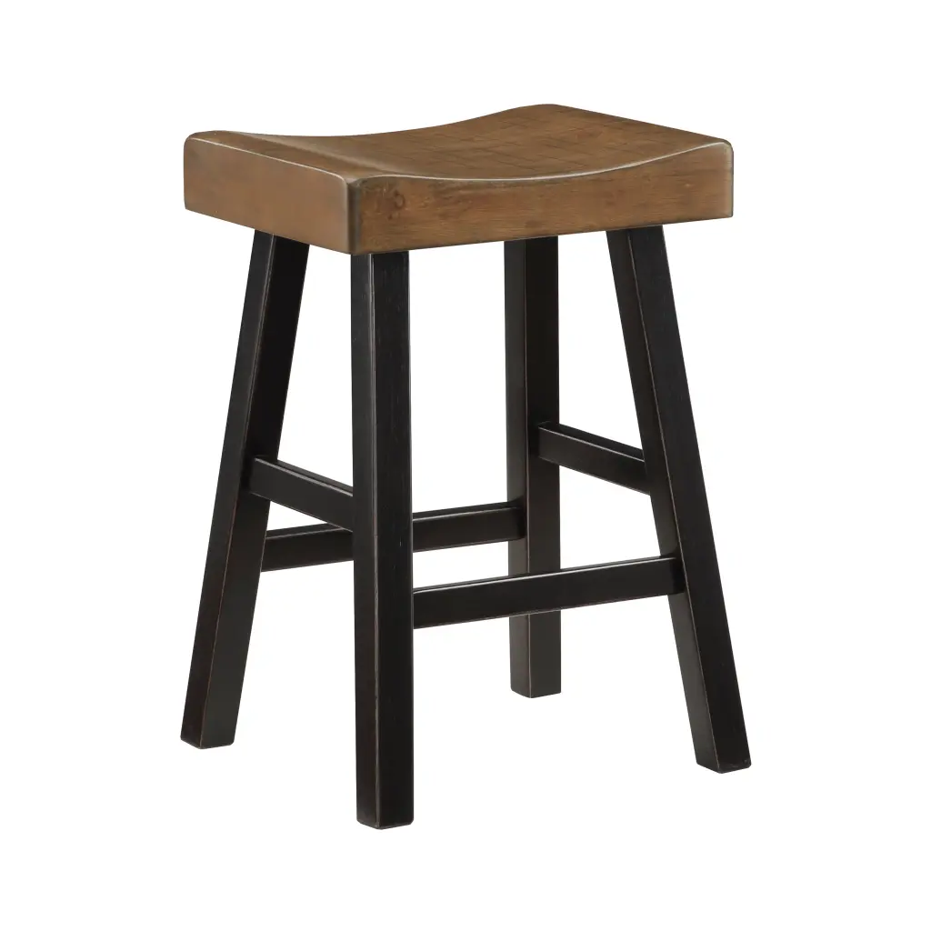 Transitional Design Counter Height Stools Set 2 Black and Brown Kitchen Bar Stools kanepe