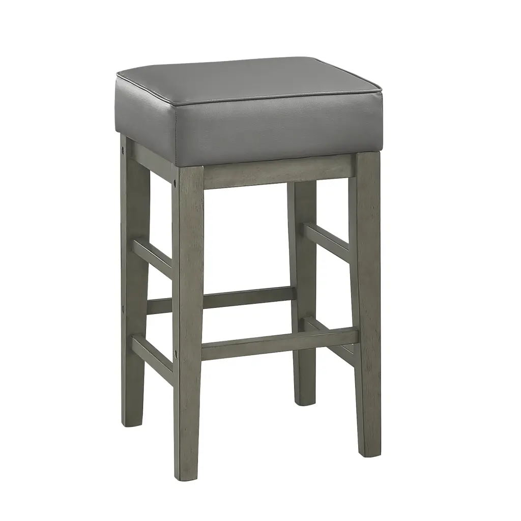 Transitional Gray Faux Hide Seat 24 Inch Counter Height Stools Set 2 kanepe