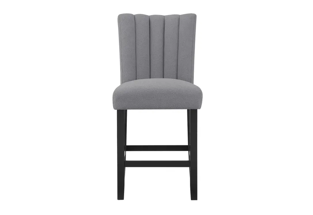Vhong Grey Bar Stool Gray Elastomer Timber Modern Kitchen Stool luxe modern furniture