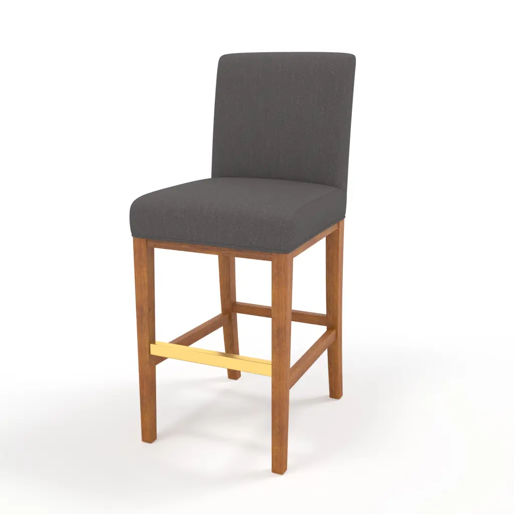 30.25 Inch Contemporary Dark Grey Material Bar Stool Kitchen or Bar nh-onfind