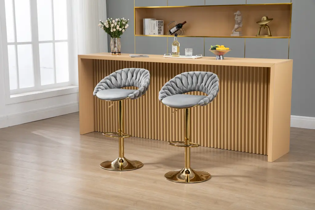 Coolmore Swivel Bar Stools Set 2 Customizable Counter Height Chairs Modern w1539 coolmore