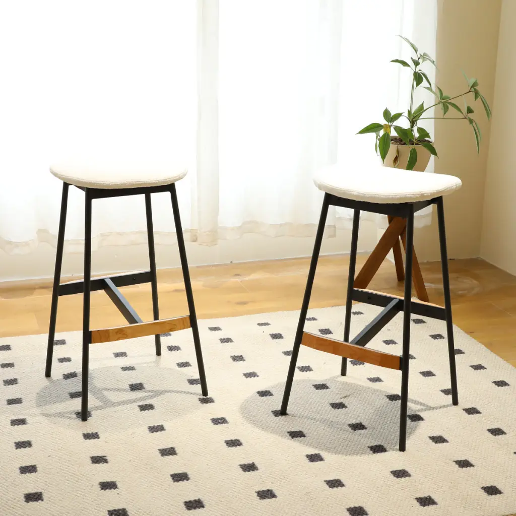Modern Set 2 Cozy & Chic Counter Height Bar Stools w2105