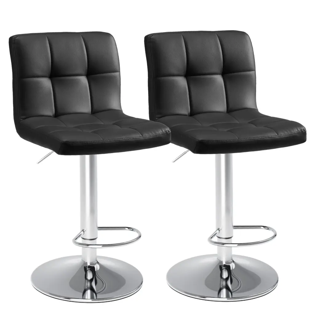 Counter Height Bar Stools Set 2 Square Cushion w2201