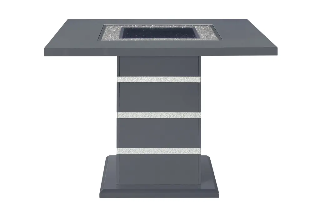 Ariya Dark Grey Bar Table Grey Elastomer Timber Modern Kitchen Island luxe modern furniture